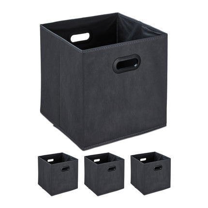 Storage box in anthracite Set of 4
