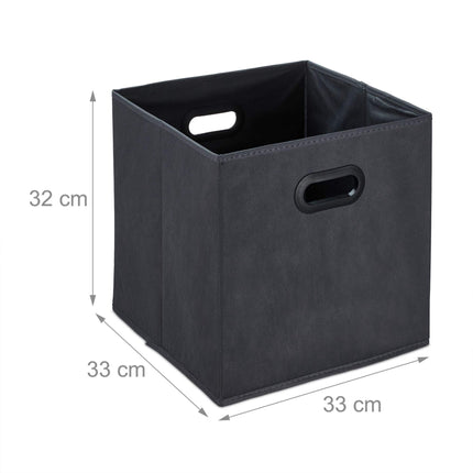 Storage box in anthracite Set of 4