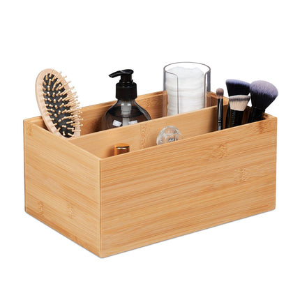 Storage box in bamboo 2 compartments