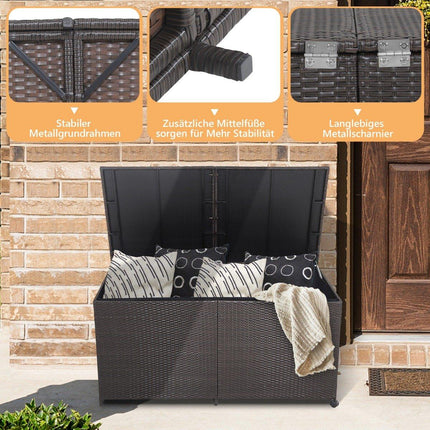 Storage box with 662 L capacity 150 x 77 x 73 cm