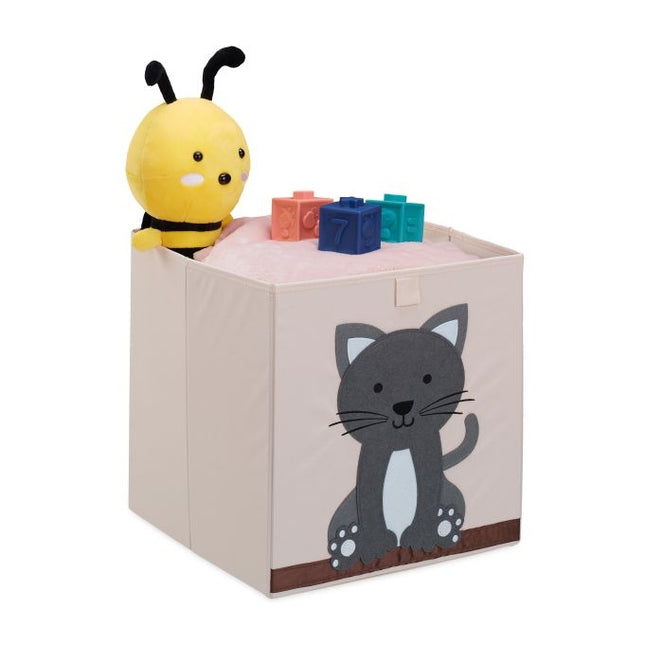 Storage box with cat motif