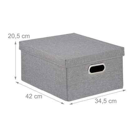 Storage box with lid Set of 2