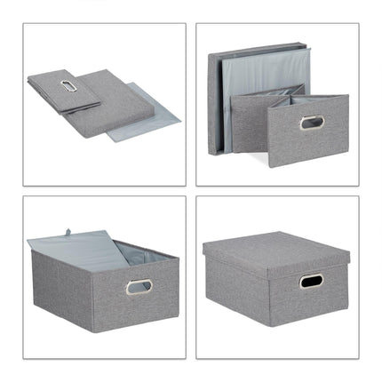 Storage box with lid Set of 2