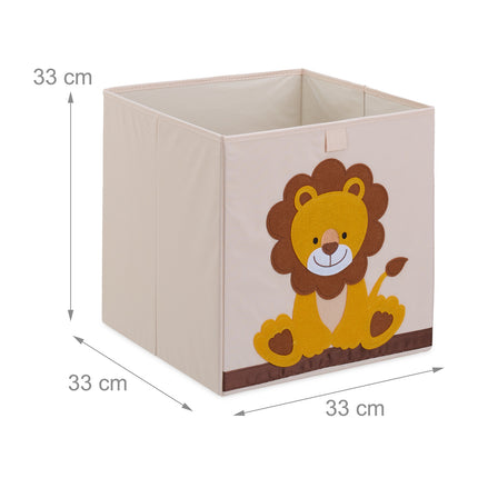 Storage box with lion motif