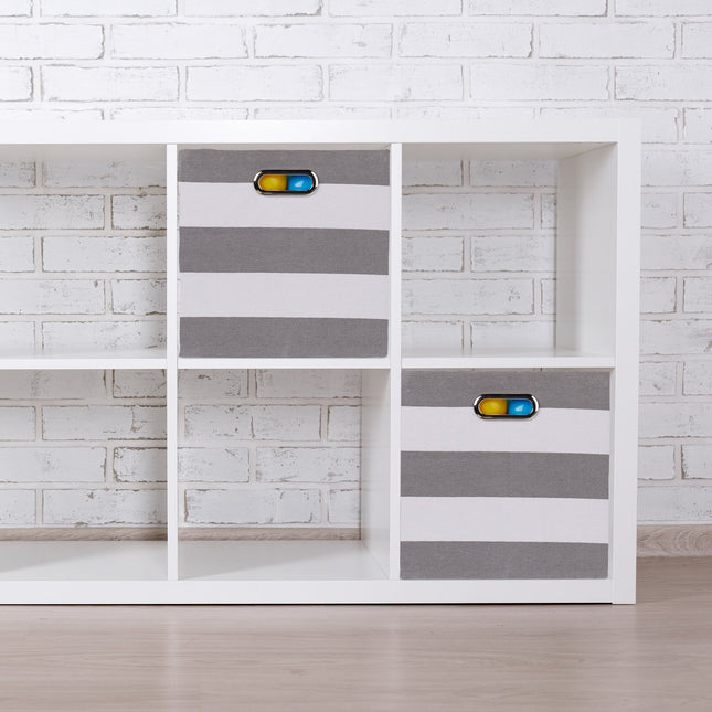 Storage box with stripes in a set of 2