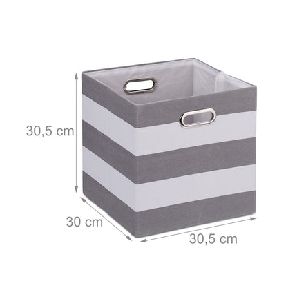 Storage box with stripes in a set of 2