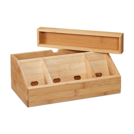 Storage charging station bamboo