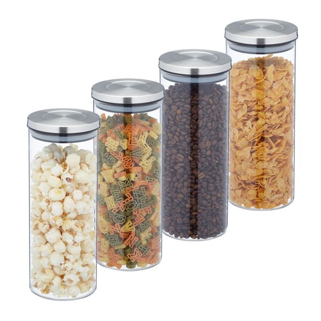 Storage jars 1.3 l in sets of 4
