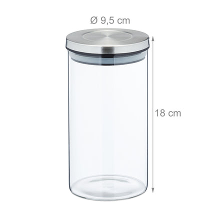 Storage jars in sets of 4 1000 ml