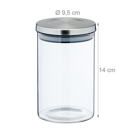 Storage jars in sets of 4,750 ml