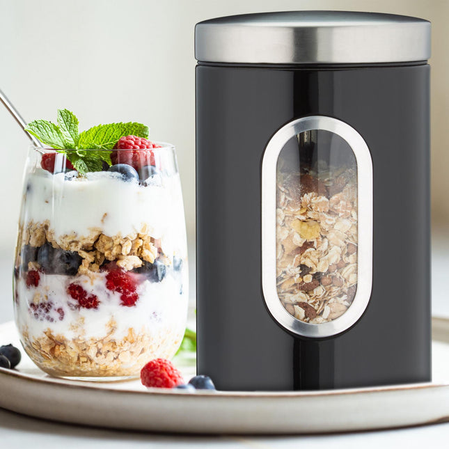 Storage jar with viewing window