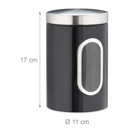 Storage jar with viewing window