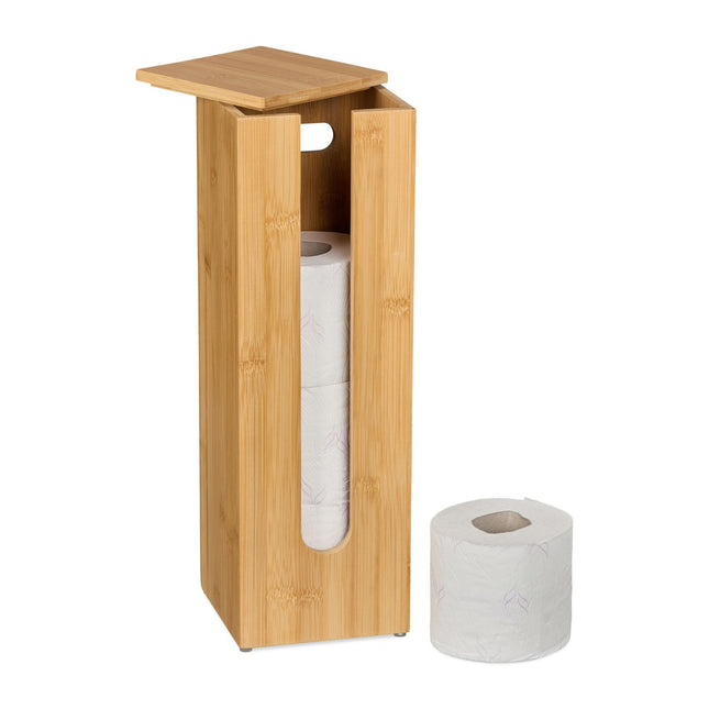 Opbergen van toiletrollen in bamboe