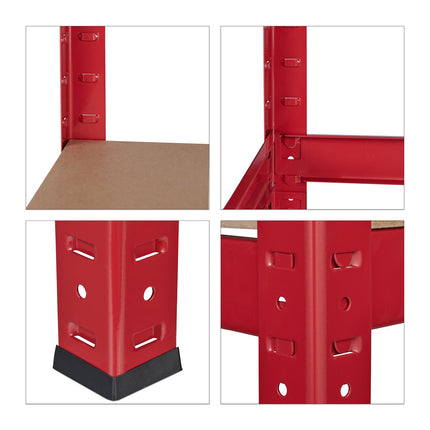Storage shelf 1325 kg red
