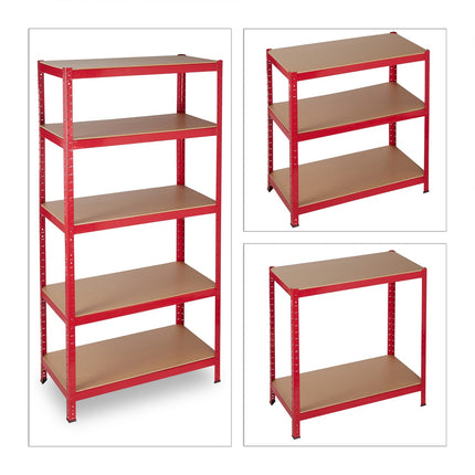 Storage shelf 1325 kg red