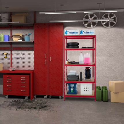 Storage shelf 180x90x60 red