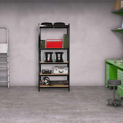 Storage shelf 220 cm high, black