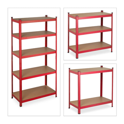 Storage shelf red