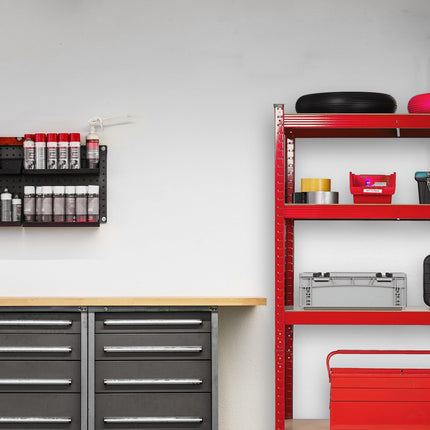 Storage shelf red