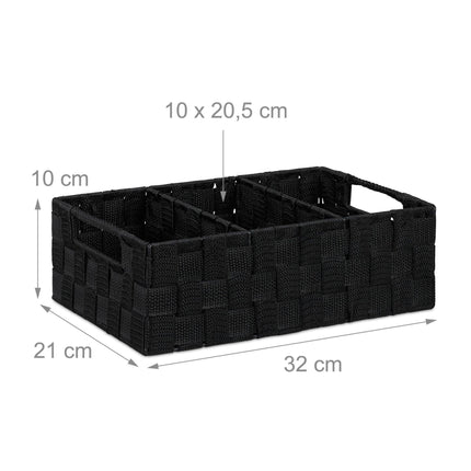 Storage shelf with 3 compartments