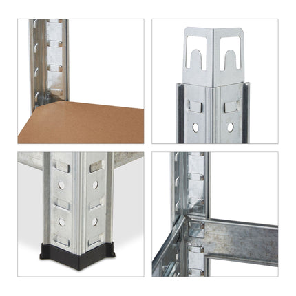 Storage shelf with 4 shelves