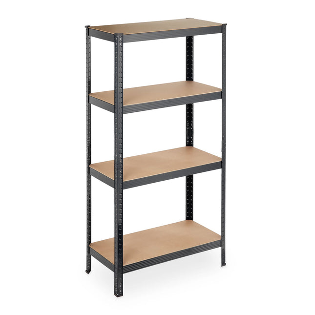 Storage shelf with 4 shelves black