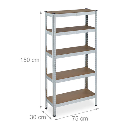 Storage shelf with 5 shelves