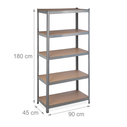 Storage shelf with 5 shelves