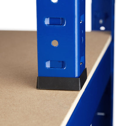 Storage shelf with workbench blue