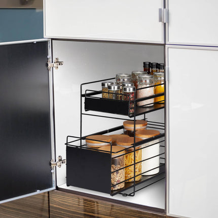 Storage with 2 drawers black