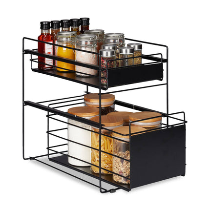 Storage with 2 drawers black