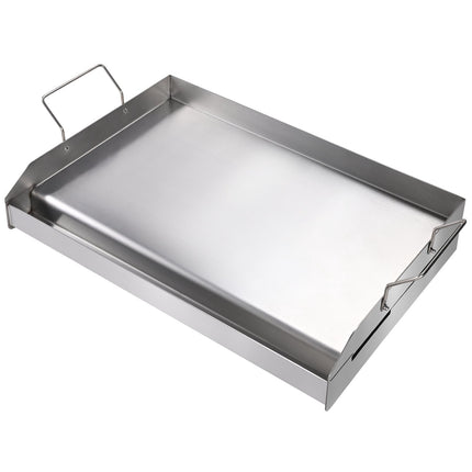 Stove Top Griddle Pan, 23.5x16in Stainless Steel, Grease Groove