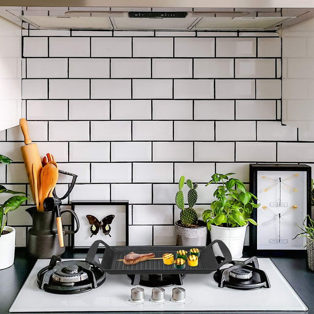 Stove with grill plate