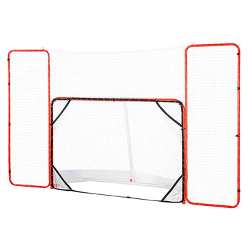 Street Hockey Goal 72-Inch Steel Net with Backstop Targets