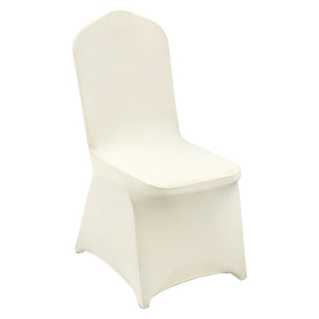 Stretch Spandex Folding Chair Covers, 50-Pack Ivory