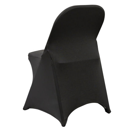 Stretch Spandex Folding Chair Covers, Black 100 Pack