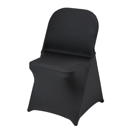 Stretch Spandex Folding Chair Covers, Black 100 Pack