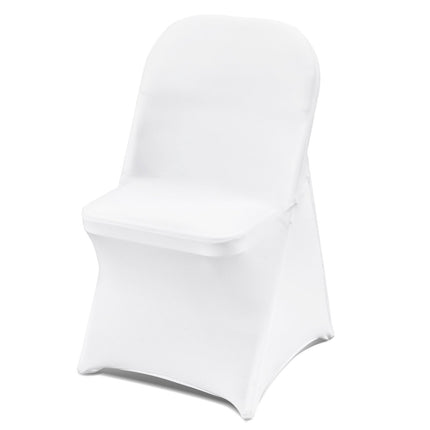 Stretch Spandex Folding Chair Covers, Washable, 12 Pack White