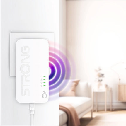 Strong Powerline Wi-Fi 1000 Kit Mini, 750 Mbps Wi-Fi, Gigabit LAN