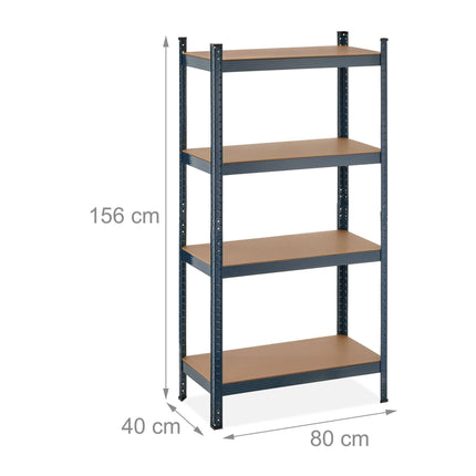Strong shelves with 4 levels anthracite
