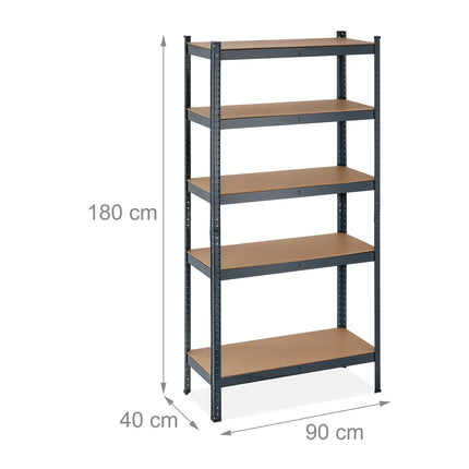 Strong shelves with 5 levels
