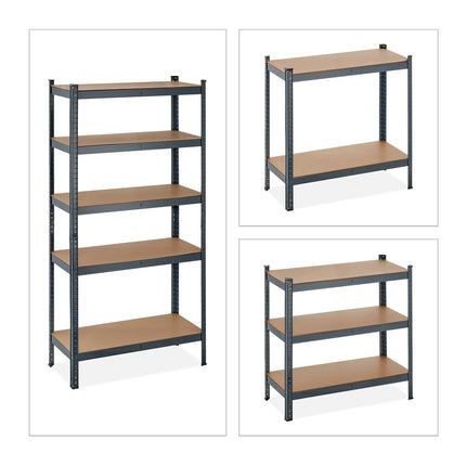 Strong shelves with 5 levels