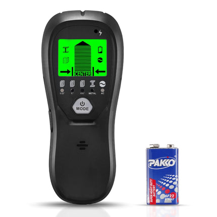 Stud Finder Wall Scanner 5-in-1, LCD, AC Wire Detection