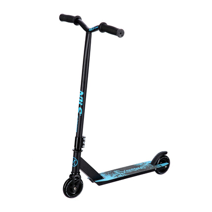 Stunt Scooter, Black-Turquoise, Durable Design