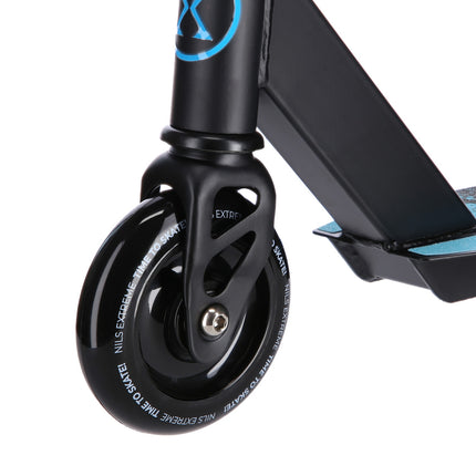 Stunt Scooter, Black-Turquoise, Durable Design