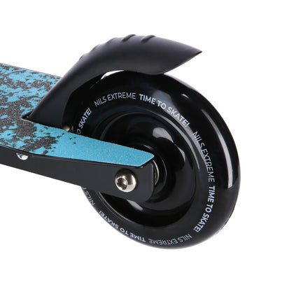 Stunt Scooter, Black-Turquoise, Durable Design