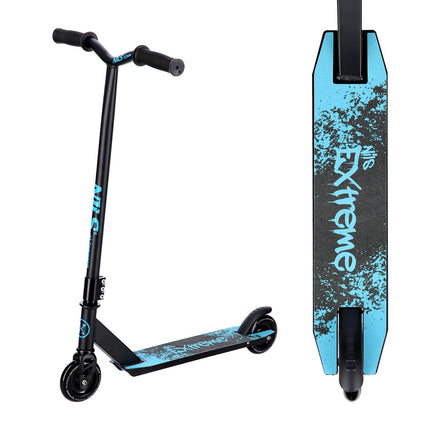 Stunt Scooter, Black-Turquoise, Durable Design