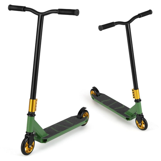 Stunt Scooter with 360 Steering &amp; PU Wheels &amp; Aluminum Deck Stunt Scooter Fun Scooter Green