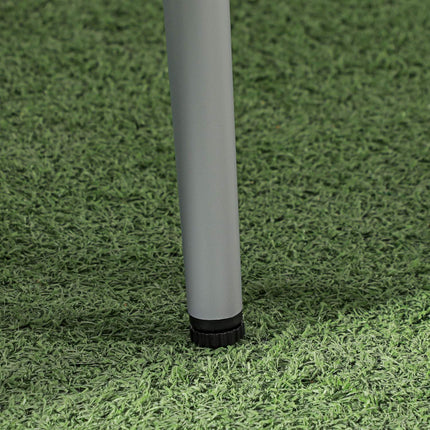 Stijlvolle Zitgroep 2 Tuinstoelen Salontafel Balkonmeubelset Stalen Frame Grijs