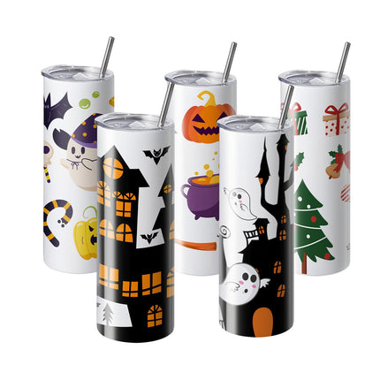 Sublimation Tumblers, 16-Pack 20 oz Stainless Steel with Lids